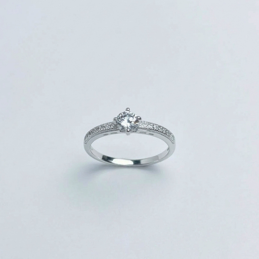 ANILLO SOLITARIO PLATA CIRCONES TAILANDES