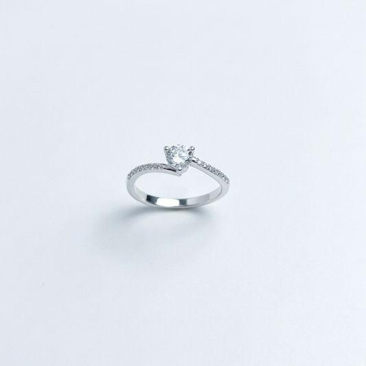 ANILLO SOLITARIO PLATA CIRCONES TAILANDES