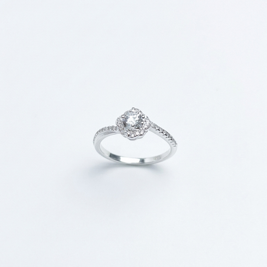 ANILLO SOLITARIO PLATA CIRCONES TAILANDES