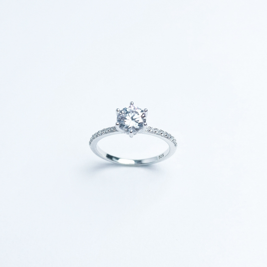ANILLO SOLITARIO PLATA CIRCONES TAILANDES