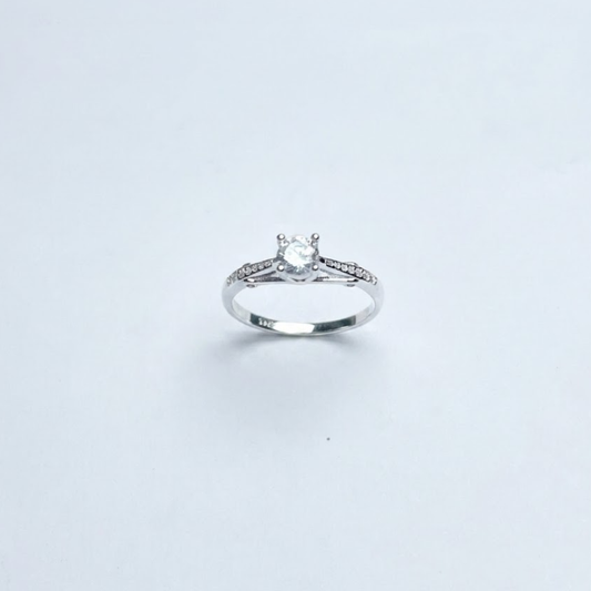 ANILLO SOLITARIO PLATA CIRCONES TAILANDES