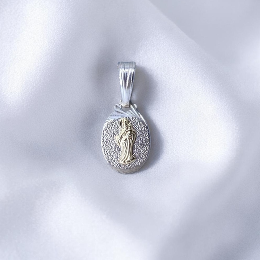 DIJE ORO PLATA DIAMANTADO MARIA AUXILIADORA