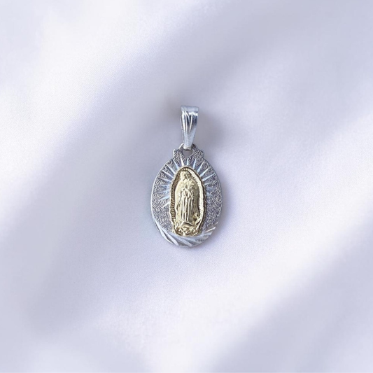 DIJE ORO PLATA DIAMANTADO GUADALUPE