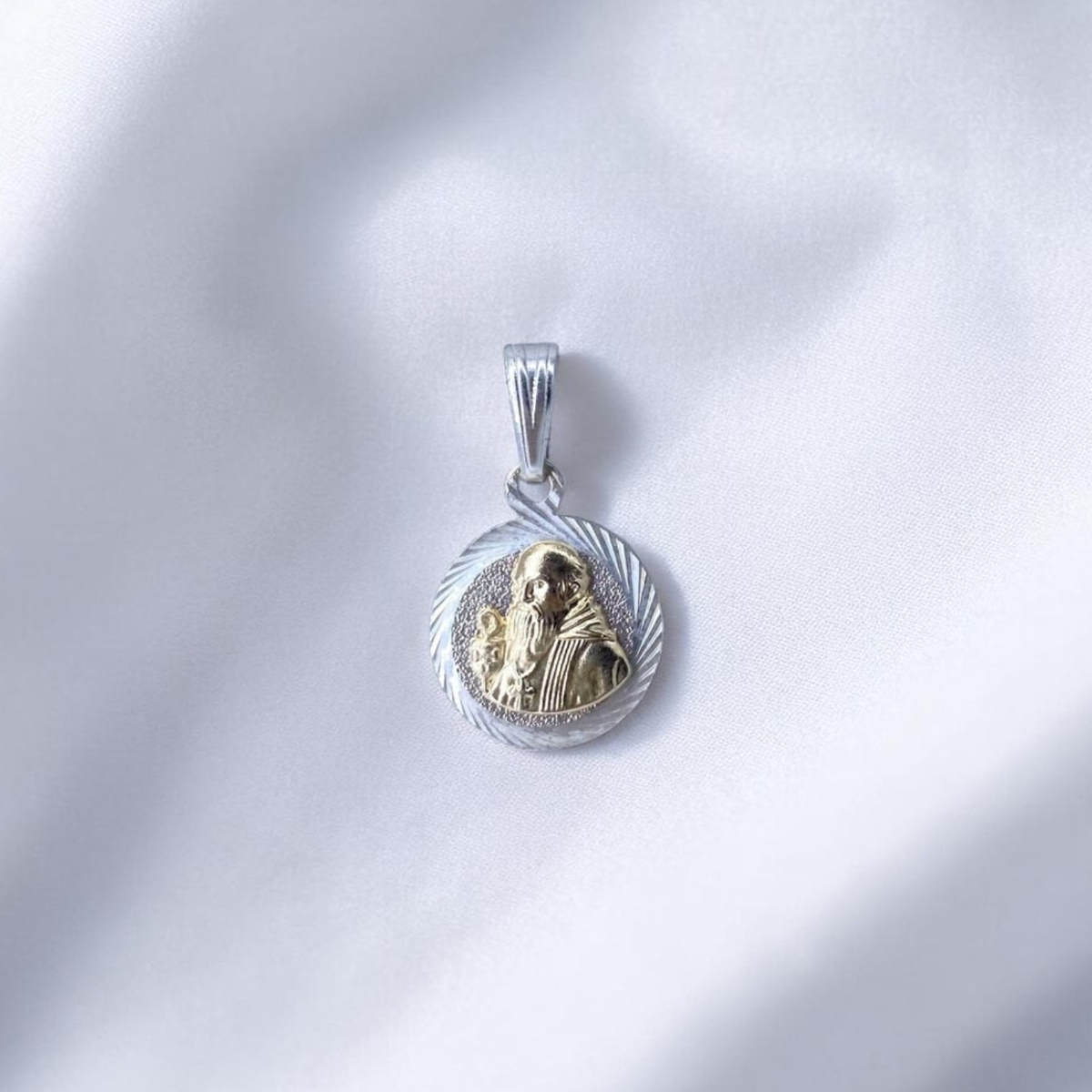 DIJE ORO PLATA DIAMANTADO SAN BENITO