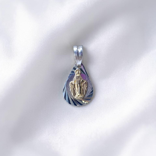 DIJE ORO PLATA DIAMANTADO MILAGROSA