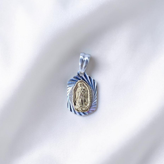 DIJE ORO PLATA DIAMANTADO GUADALUPE