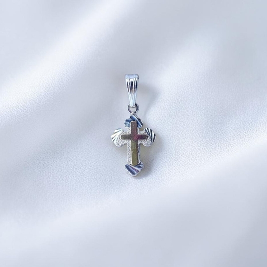 DIJE ORO PLATA DIAMANTADO CRUZ