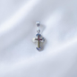 DIJE ORO PLATA DIAMANTADO CRUZ
