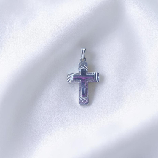 DIJE PLATA DIAMANTADO CRUZ