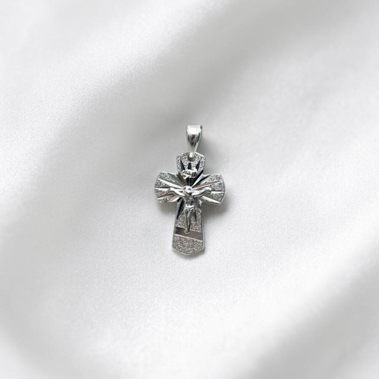 DIJE PLATA DIAMANTADO CRISTO