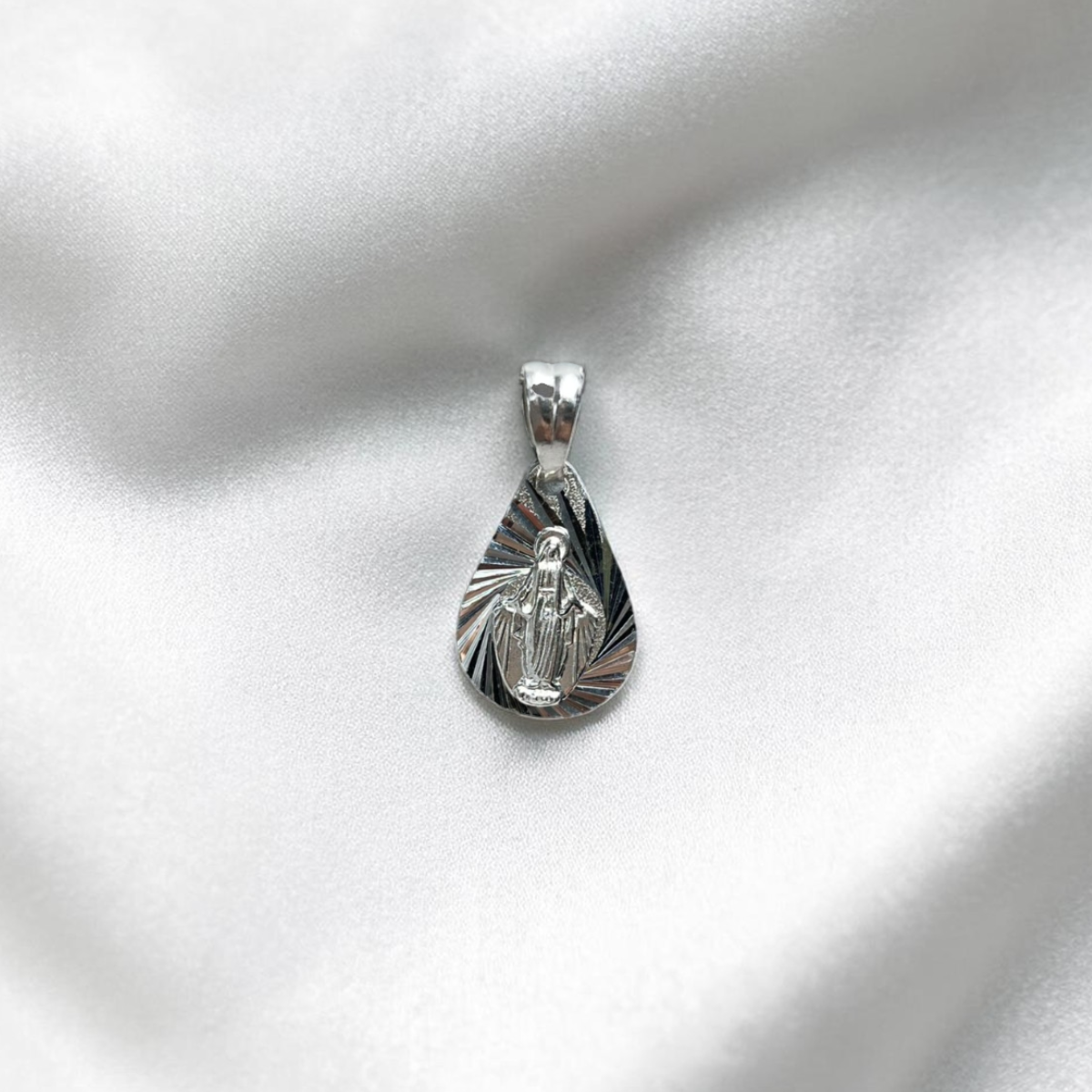 DIJE PLATA DIAMANTADO MILAGROSA