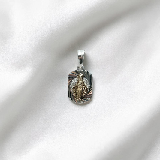 DIJE ORO PLATA DIAMANTADO MILAGROSA