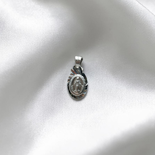 DIJE PLATA DIAMANTADO MILAGROSA