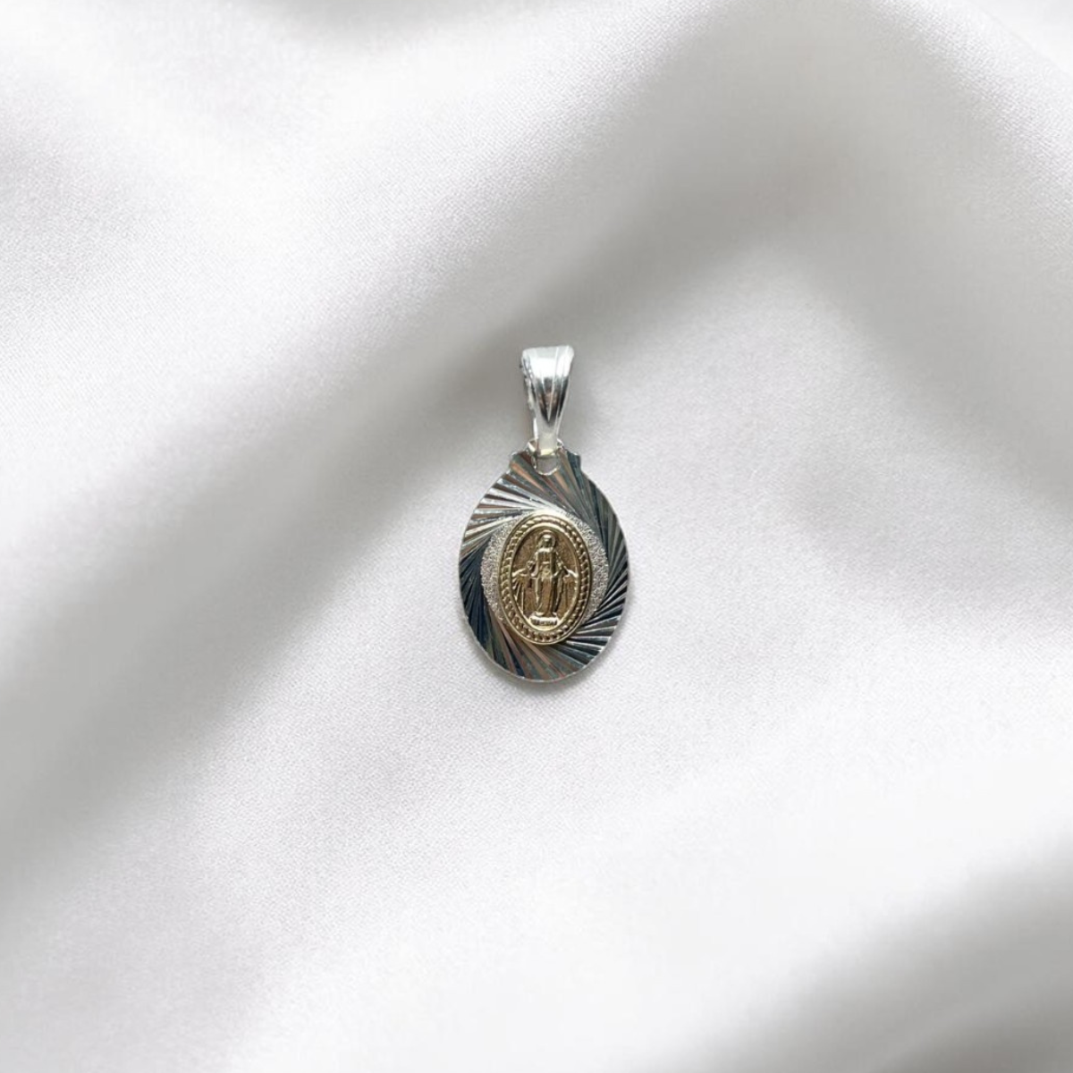 DIJE ORO PLATA DIAMANTADO MILAGROSA