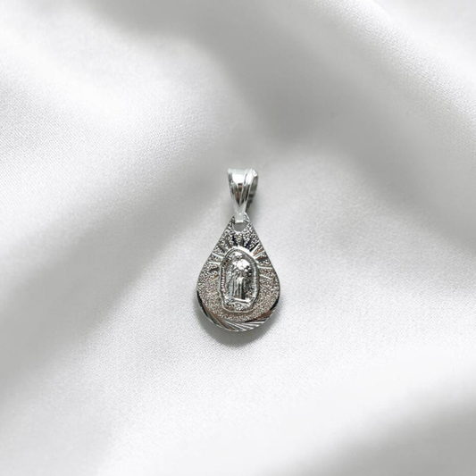 DIJE PLATA DIAMANTADO GUADALUPE