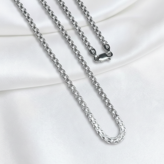 CADENA PLATA BISMARK 60CM LARGO