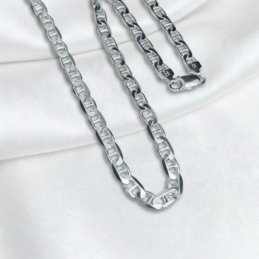 CADENA PLATA ANCLA 60CM LARGO