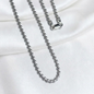 CADENA PLATA MILITAR 60CM LARGO
