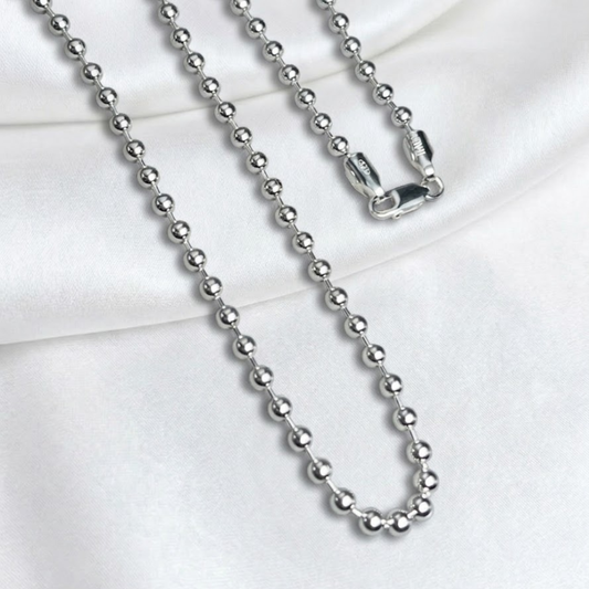 CADENA PLATA MILITAR 70CM LARGO