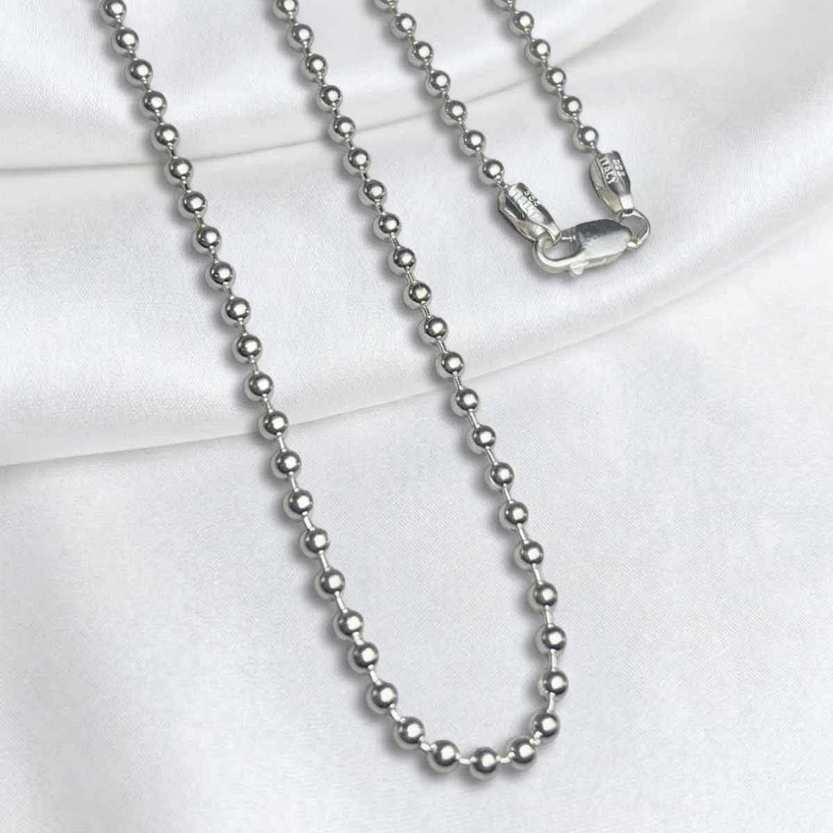 CADENA PLATA MILITAR 70CM LARGO