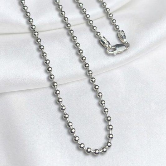 CADENA PLATA MILITAR 70CM LARGO