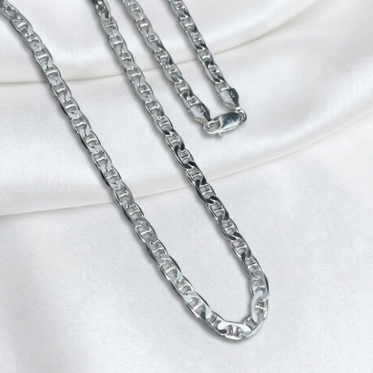 CADENA PLATA ANCLA 60CM LARGO