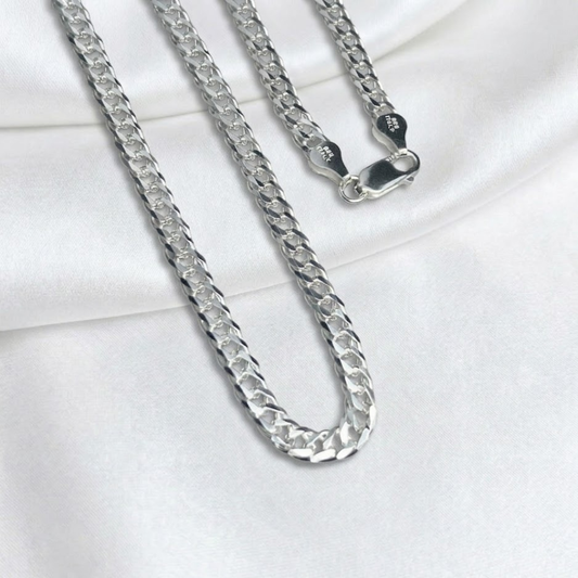 CADENA PLATA DOBLE ESLABON 60CM LARGO