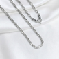 CADENA PLATA FORZADA MARINA 45CM LARGO