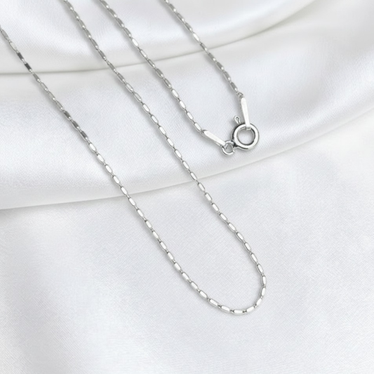 CADENA PLATA CLASICA ITALIANA 45CM LARGO