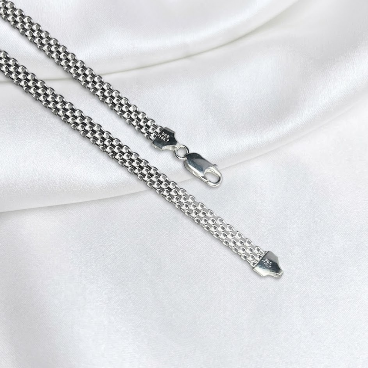 CADENA PLATA CHINESCA 60CM LARGO