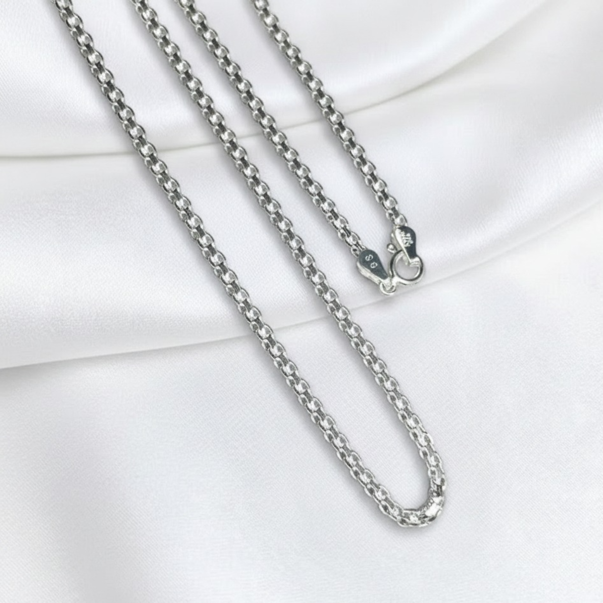 CADENA PLATA BISMARK 60CM LARGO