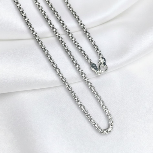 CADENA PLATA BISMARK 60CM LARGO