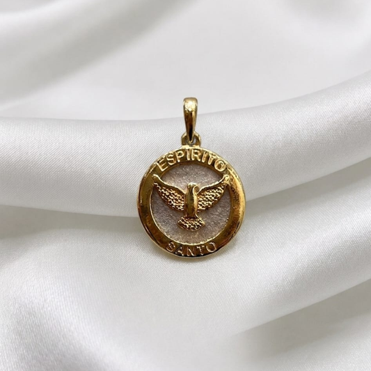 DIJE NACAR ESPIRITU SANTO ORO LAMINADO 18K