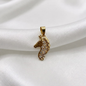 DIJE CABALLO MICROCIRCON ORO LAMINADO 18K