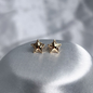 TOPO ESTRELLA BORDE DIAMANTAO ORO LAMINADO 18K
