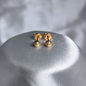 TOPO BALIN FUSCO 4MM ORO LAMINADO 18K