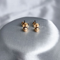 TOPO BALIN FUSCO 4MM ORO LAMINADO 18K