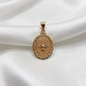 MEDALLA OVALO ESPIRITU SANTO ORO LAMINADO 18K