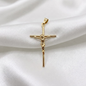 DIJE CRISTO REDONDO GRANDE ORO LAMINADO 18K