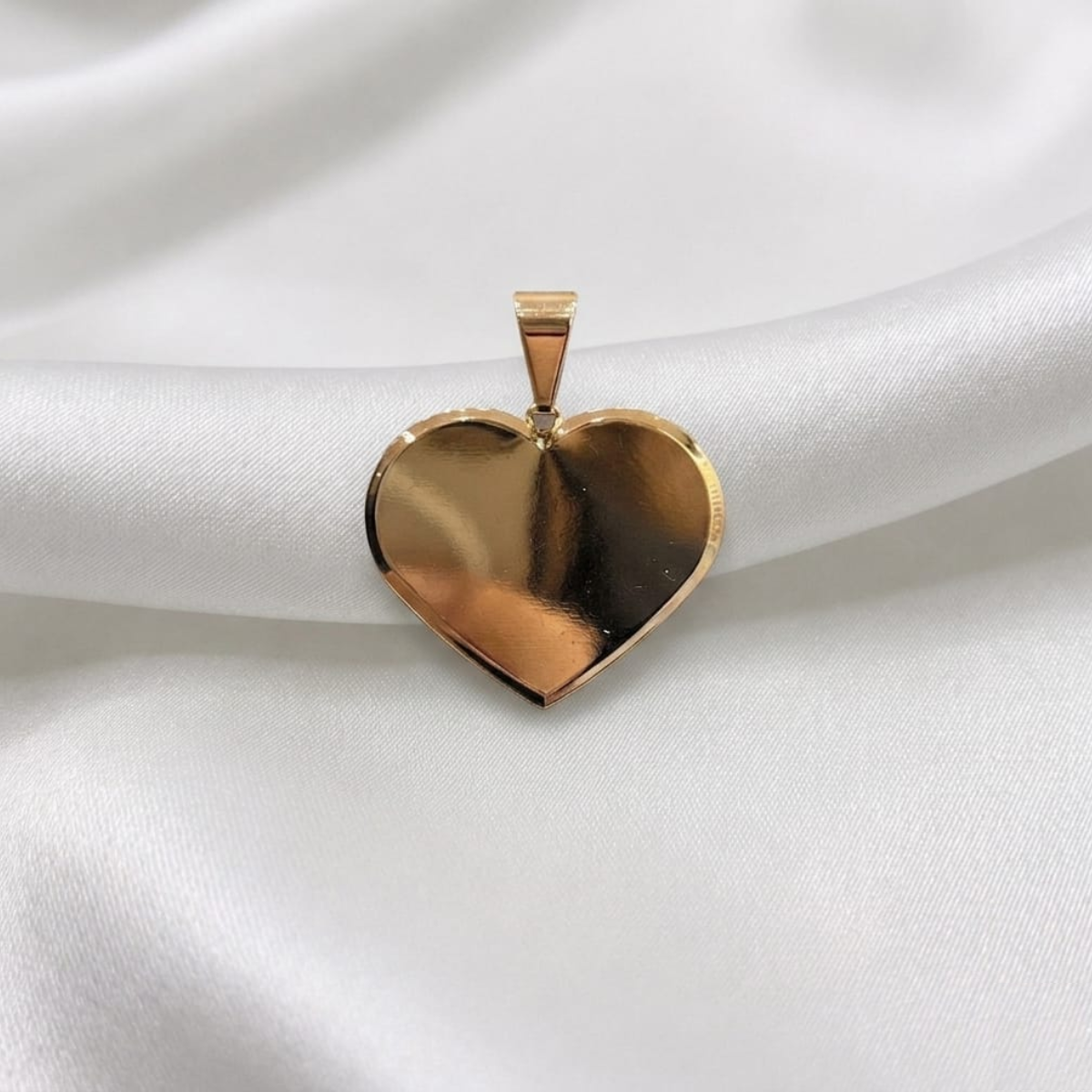 DIJE CORAZON LISO GRANDE ORO LAMINADO 18K