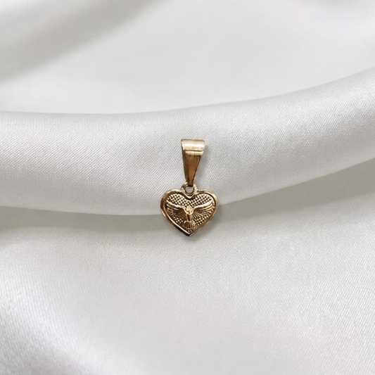 DIJE CORAZON ESPIRITU SANTO PEQUEÑO ORO LAMINADO 18K