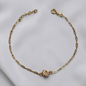PULSERA DIJE ROSA ORO LAMINADO 18K