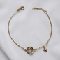 PULSERA ESTRELLA CIRCULO ORO LAMINADO 18K
