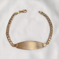 PULSERA PLACA CUBANA ORO LAMINADO 18K