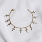 PULSERA DIJE CRUZ COLGANTE ORO LAMINADO 18K