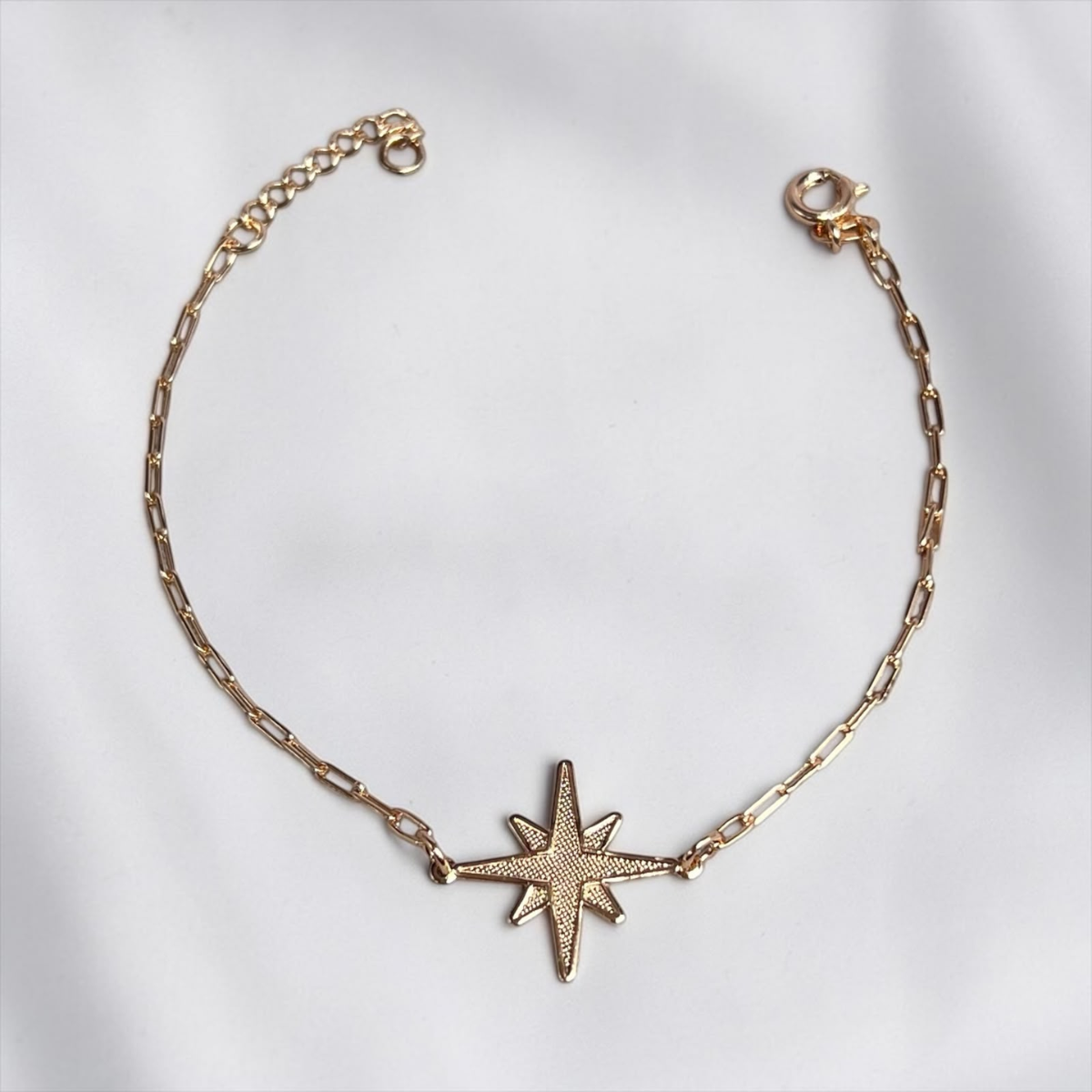 PULSERA DIJE ESTRELLA ORO LAMINADO 18K