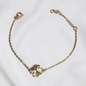 PULSERA DIJE TREBOL ORO LAMINADO 18K
