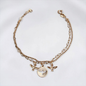 PULSERA DIJE ESPIRITU SANTO COLGANTE ORO LAMINADO 18K