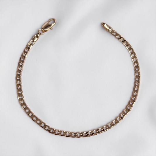 PULSERA CUBANA ORO LAMINADO 18K