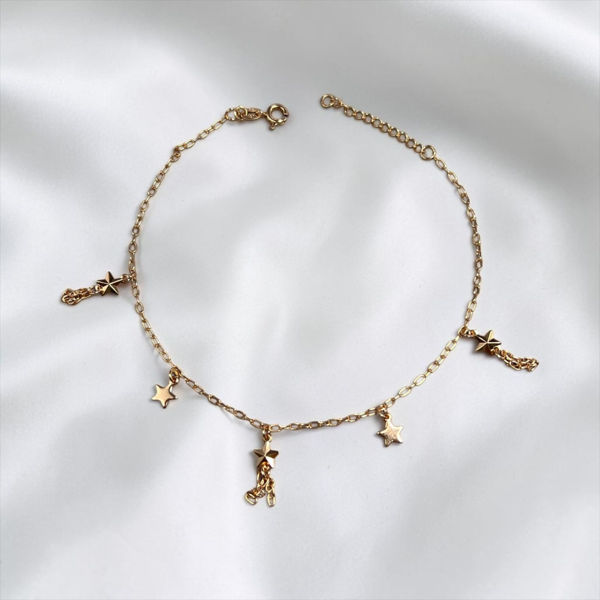 TOBILLERA ESTRELLA FUGAZ ORO LAMINADO 18K